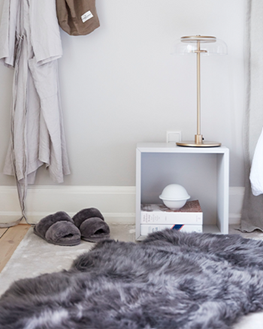 Doppeltes Langhaar Lammfell aus Neuseeland als Läufer