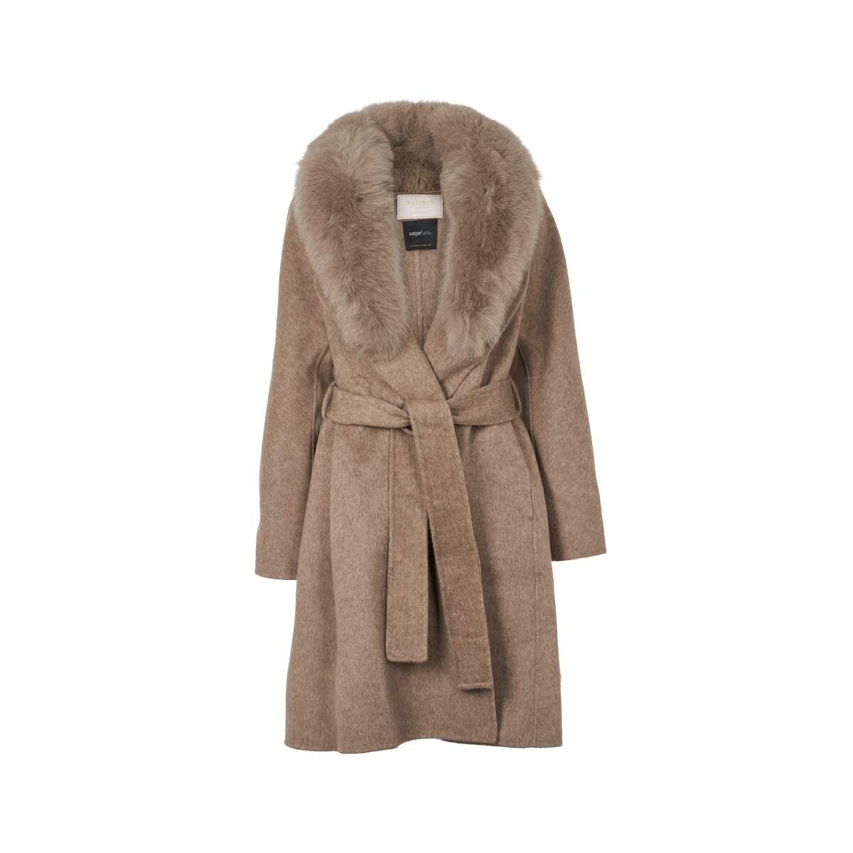 Lucia Mantel | Wolle, Fuchs Taupe