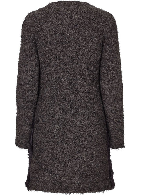 Joy Mantel | Lammfell Dunkelgrau