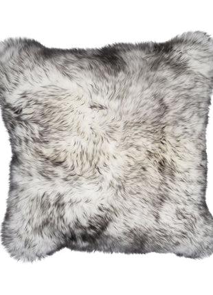 Fellkissen | Langhaar | Neuseeland | 50x50 cm Schwarze Spitze