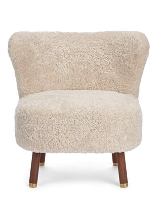 Emil Loungesessel | Premium Lammfell | Kurzhaar Beige