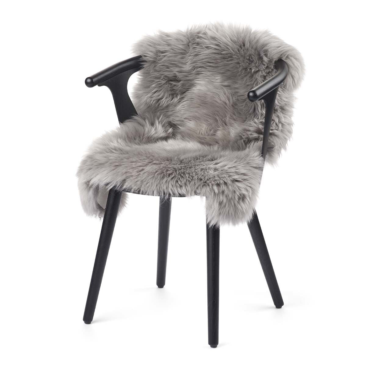 Merino Premium Lammfell | Langhaar | Neuseeland | 100x60 cm Hellgrau