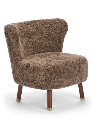Emil Loungesessel | Premium Lammfell | Kurzhaar Taupe