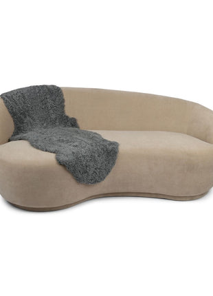 Doppeltes Lammfell | Kurzhaar | Neuseeland | 160x60 cm Skandinavisch Hellgrau