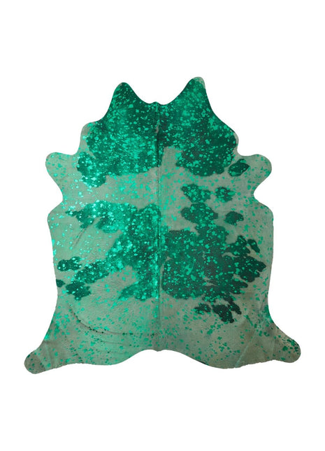 Unika Kuhfell | Schimmerndes Grün | 3,9 qm