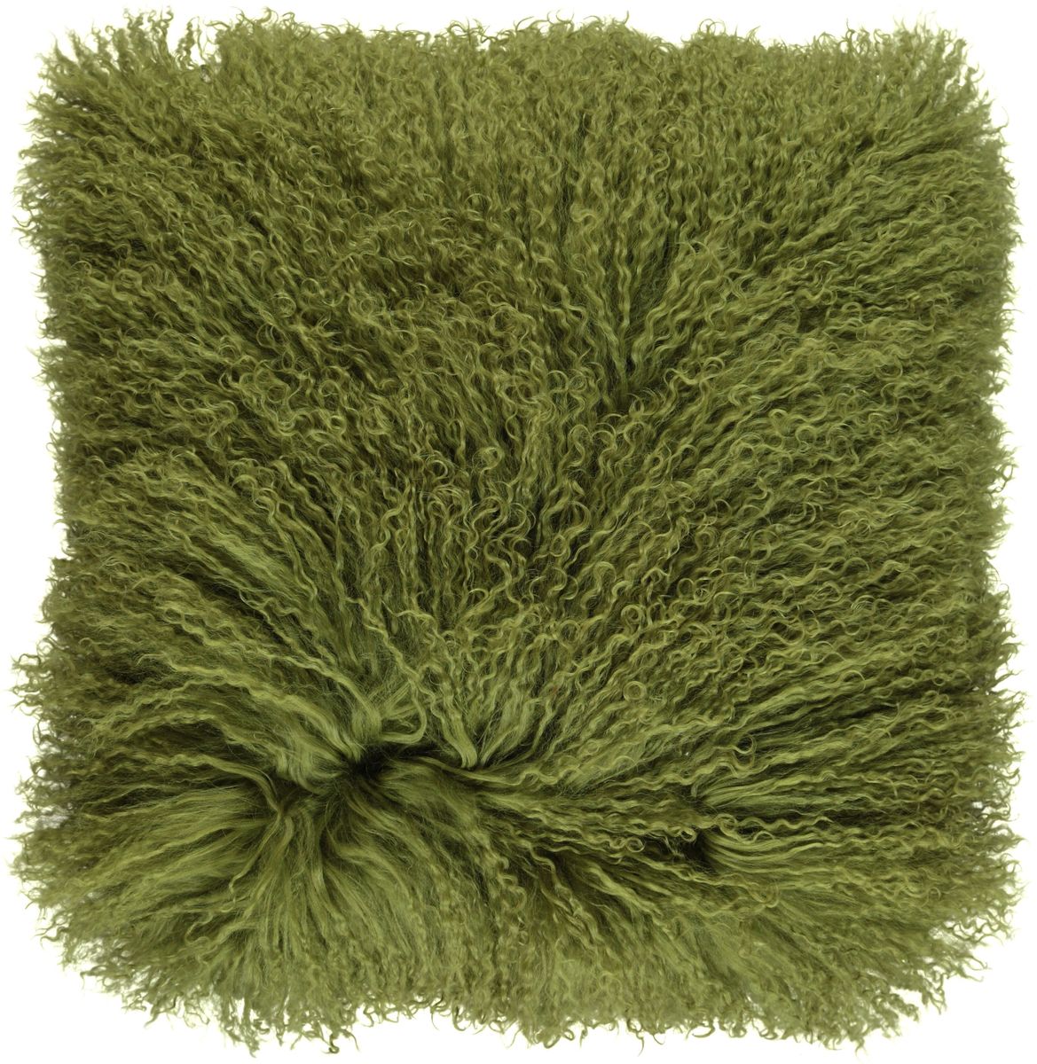Lammfellkissen Premium | Tibet | 40x40 cm Waldgrün