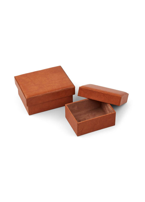 Schachteln aus Kalbsleder | Südamerika | 2 Stück