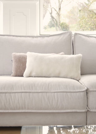 Lammfellkissen | Neuseeland | Mokassin | 28x56 cm Kastanie