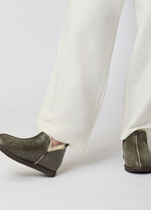 Unisex Boot | Lammfell, Nappa/Wildleder Kastanie