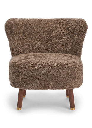 Emil Loungesessel | Premium Lammfell | Kurzhaar Taupe