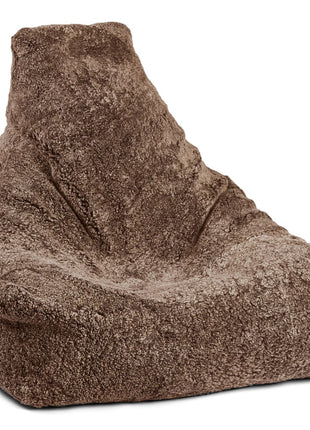 Lammfell Sitzsack Premium | Kurzhaar | Neuseeland | 100x100x80 cm Taupe