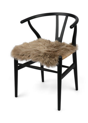 Stuhlauflage | Langhaar | Neuseeland | 40x40 cm Taupe