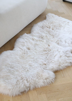 Lammfell Premium | Langhaar | Neuseeland | 135x60 cm Aubergine