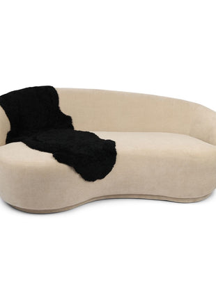 Doppeltes Lammfell | Kurzhaar | Neuseeland | 160x60 cm Schwarz