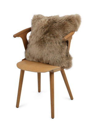 Fellkissen | Langhaar | Neuseeland | 50x50 cm Taupe