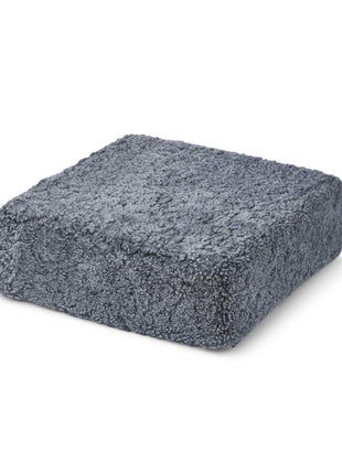 Lammfellhocker | Kurzhaar | Neuseeland | 40x40x35 cm Hellgrau