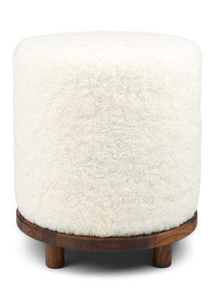 Simon Pouf | Kurzhaar | Neuseeland | D46x52 cm Weiß