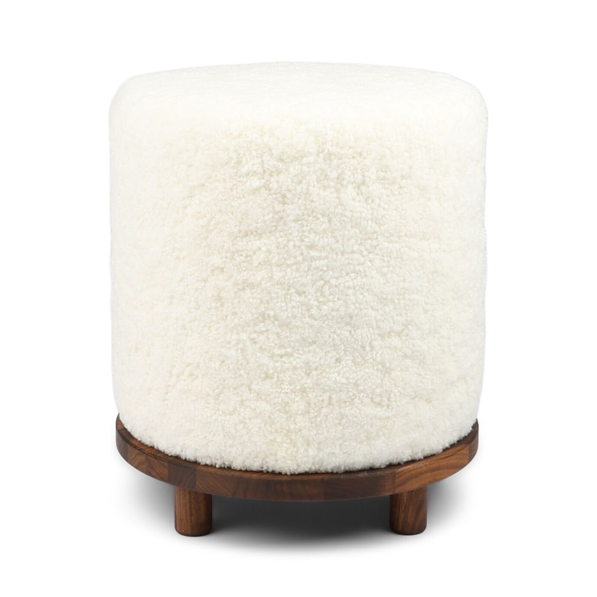 Simon Pouf | Kurzhaar | Neuseeland | D46x52 cm Weiß