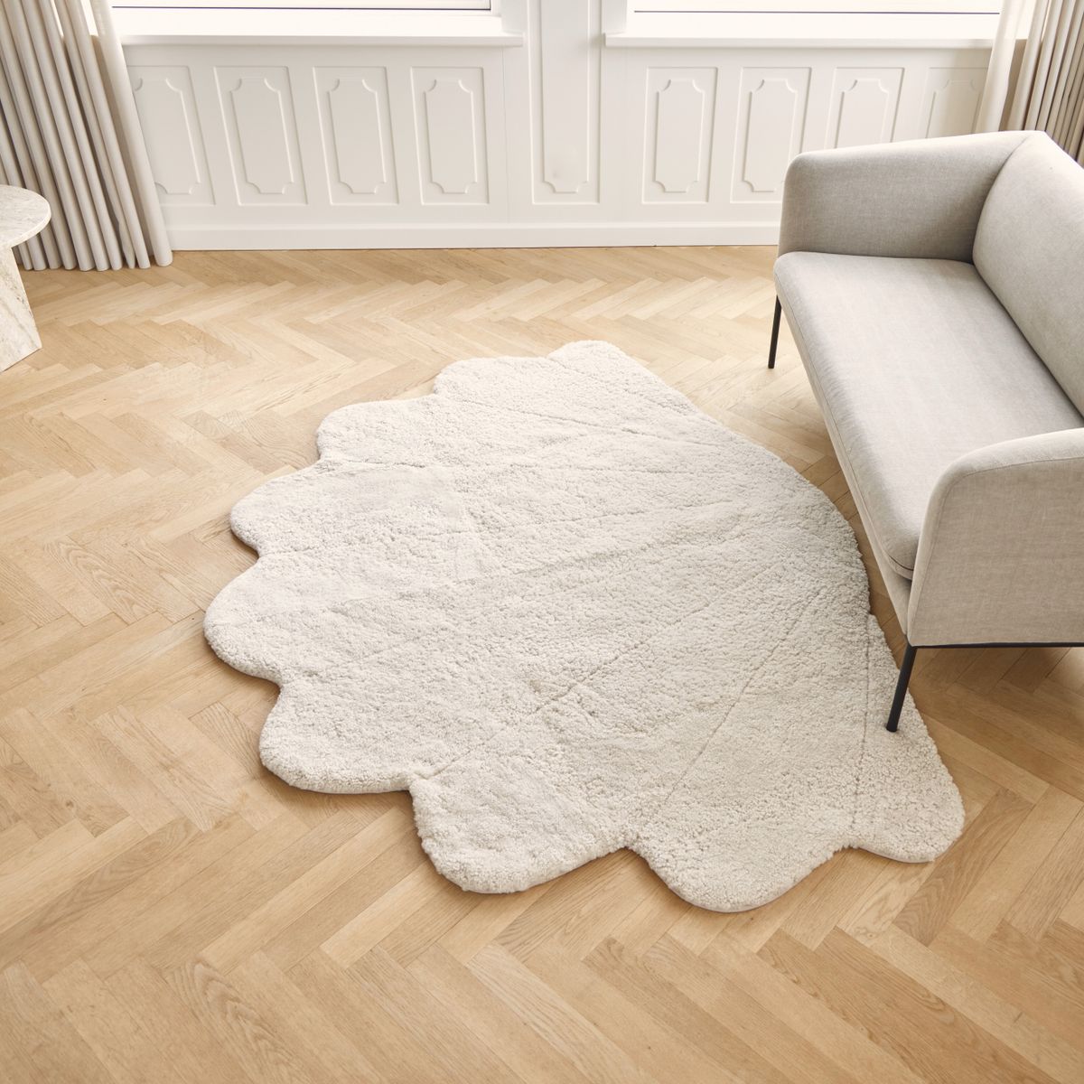 Shell Lammfell Designerteppich | Kurzhaar | Neuseeland | 210x150 cm