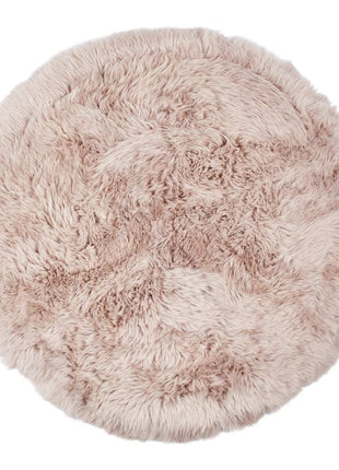 Lammfell Designerteppich | Langhaar | Neuseeland | D140 cm Dove