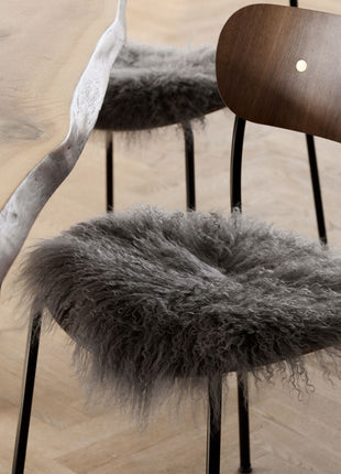 Lammfell Stuhlauflage | Tibet | D38 cm Arctic Sunrise