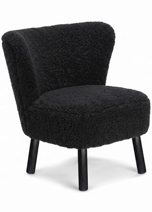 Emily Loungestuhl | Kurzhaar | Design Möbel Schwarz