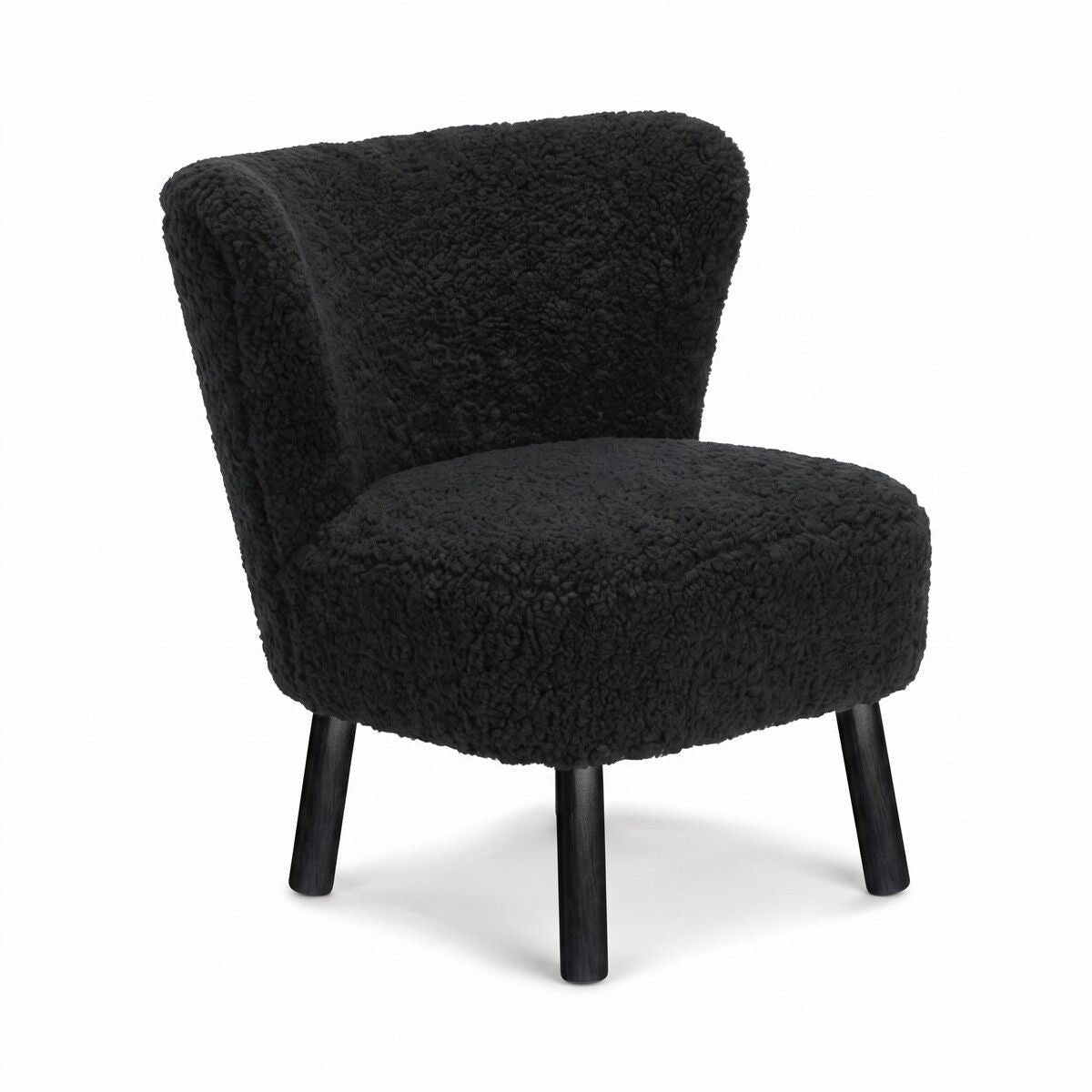 Emily Loungestuhl | Kurzhaar | Design Möbel Schwarz