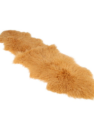 Doppeltes Lammfell | Tibet | 150x55 cm Goldgelb