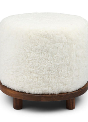 Simon Pouf | Kurzhaar | Neuseeland | D46x52 cm Weiß