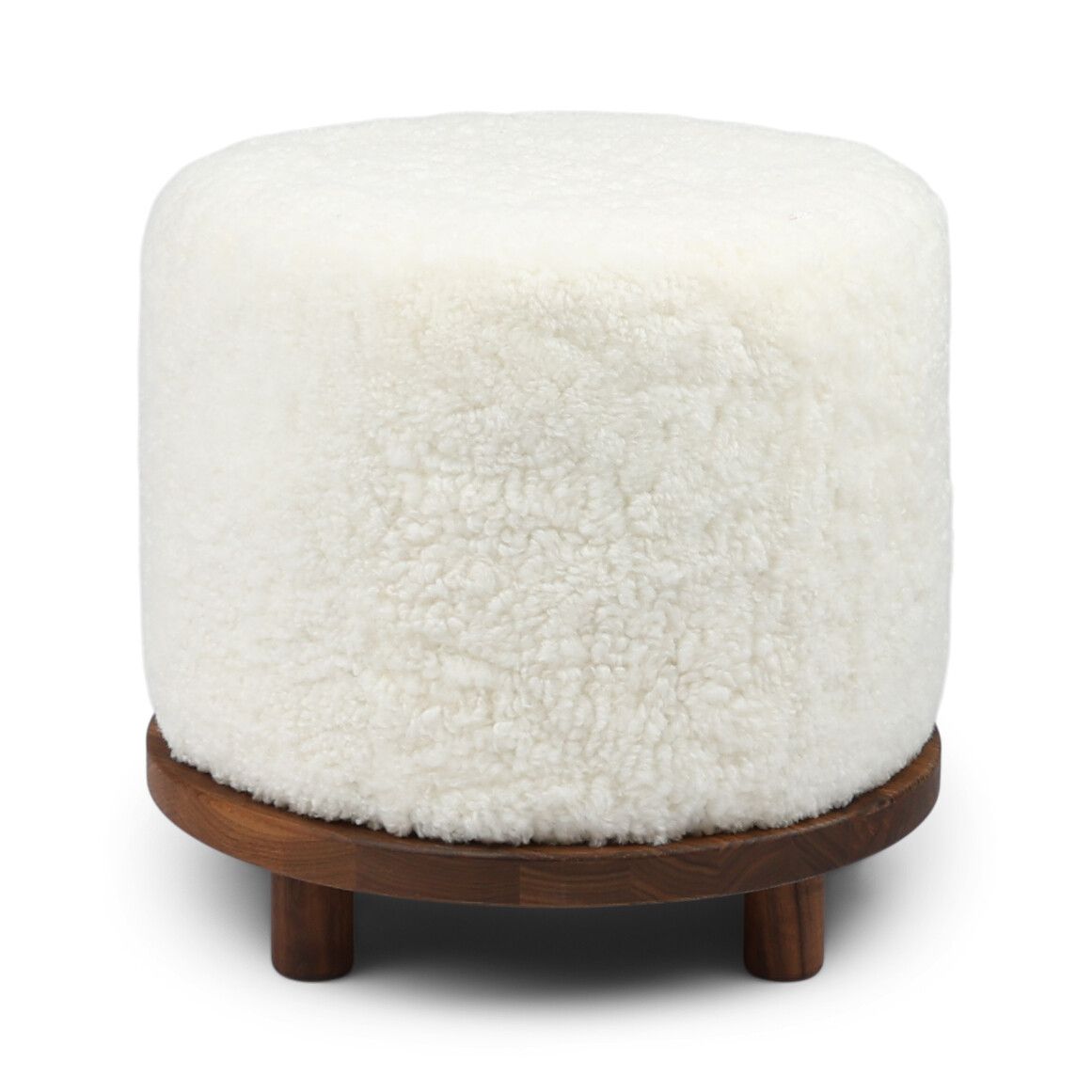 Simon Pouf | Kurzhaar | Neuseeland | D46x52 cm Weiß