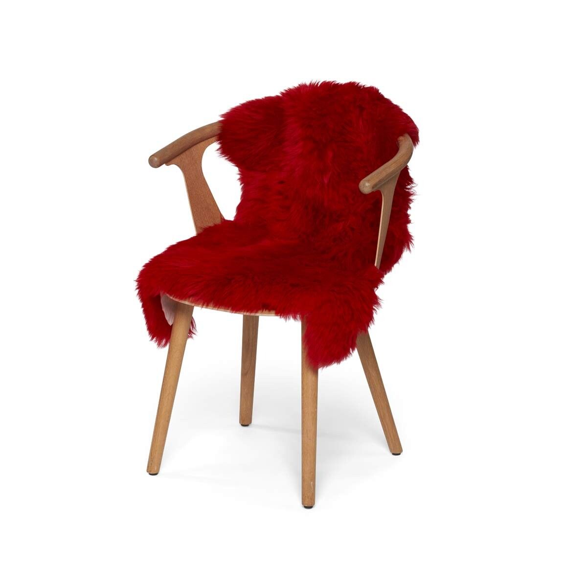 Merino Lammfell | Neuseeland | Ca. 85x60 cm Rot