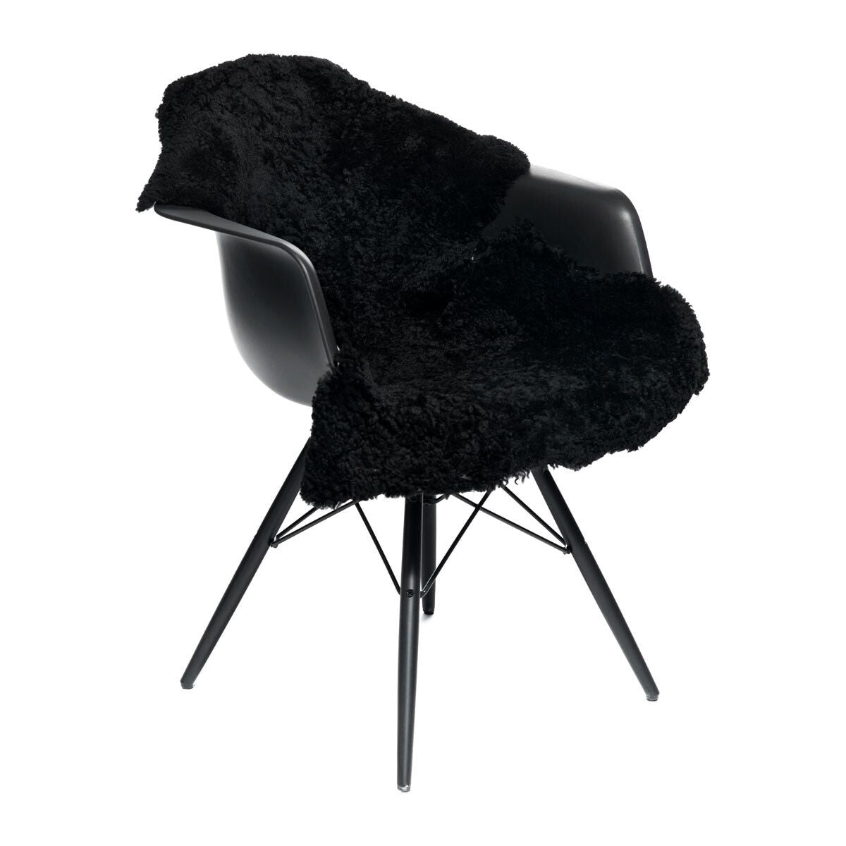 Merino Premium Lammfell | Kurzhaar | Neuseeland | 90x60 cm Schwarz