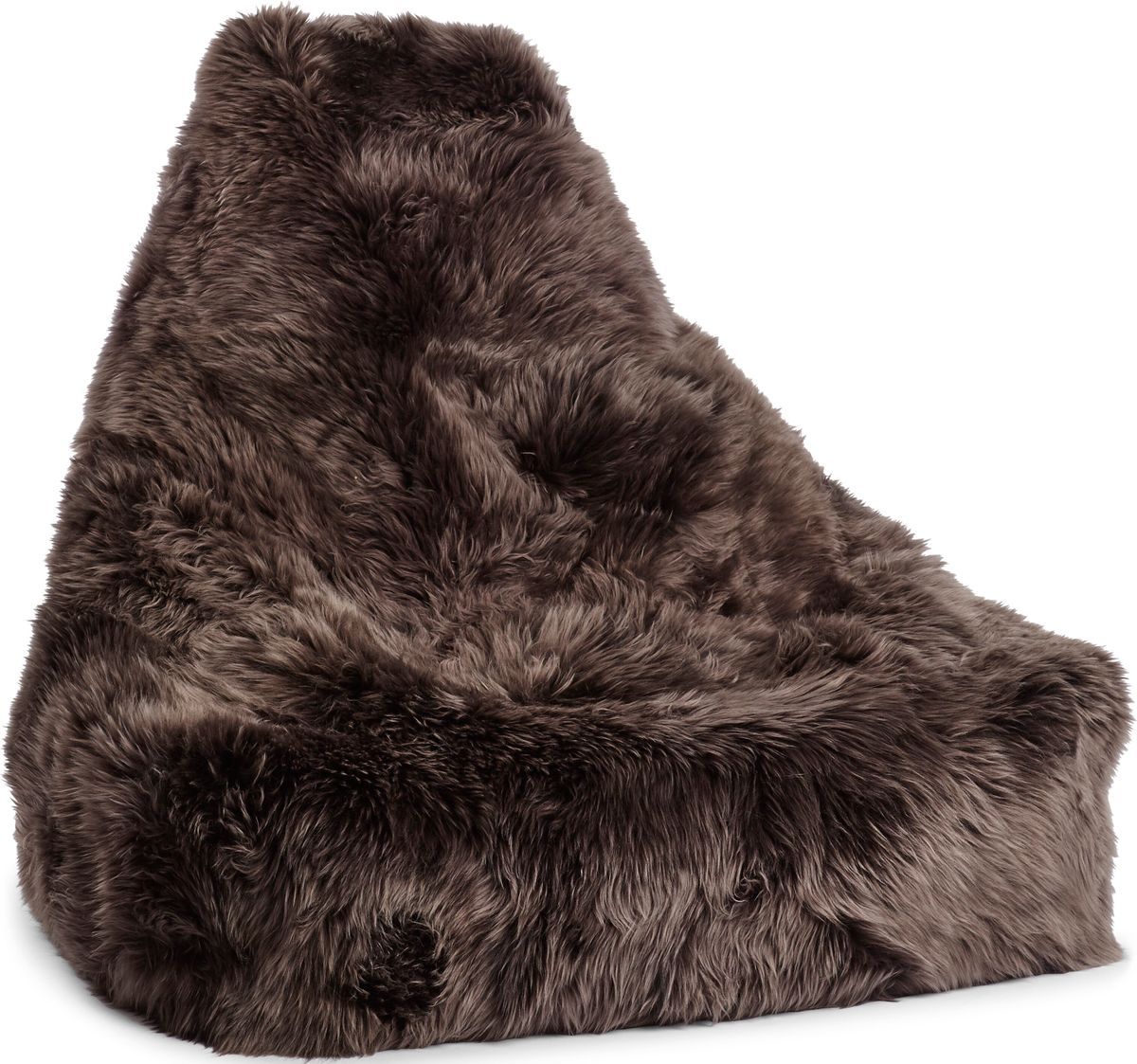 Lammfell Sitzsackstuhl Premium | Langhaar | Neuseeland | 100x100x80 cm