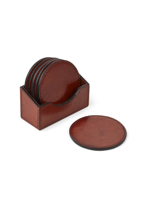 Untersetzer | Kalbsleder | 6 Stück | D10 cm