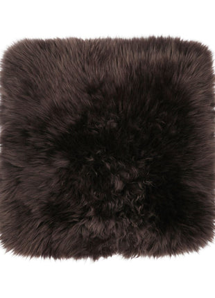 Stuhlauflage | Langhaar | Neuseeland | 40x40 cm Schokolade