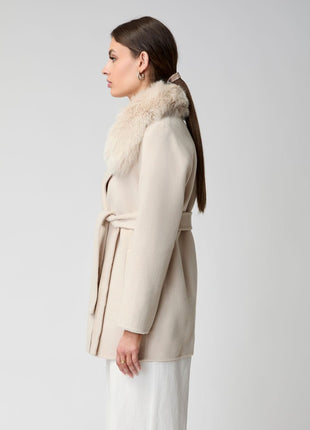 Charlott Mantel | Lammwolle, Fuchs Beige