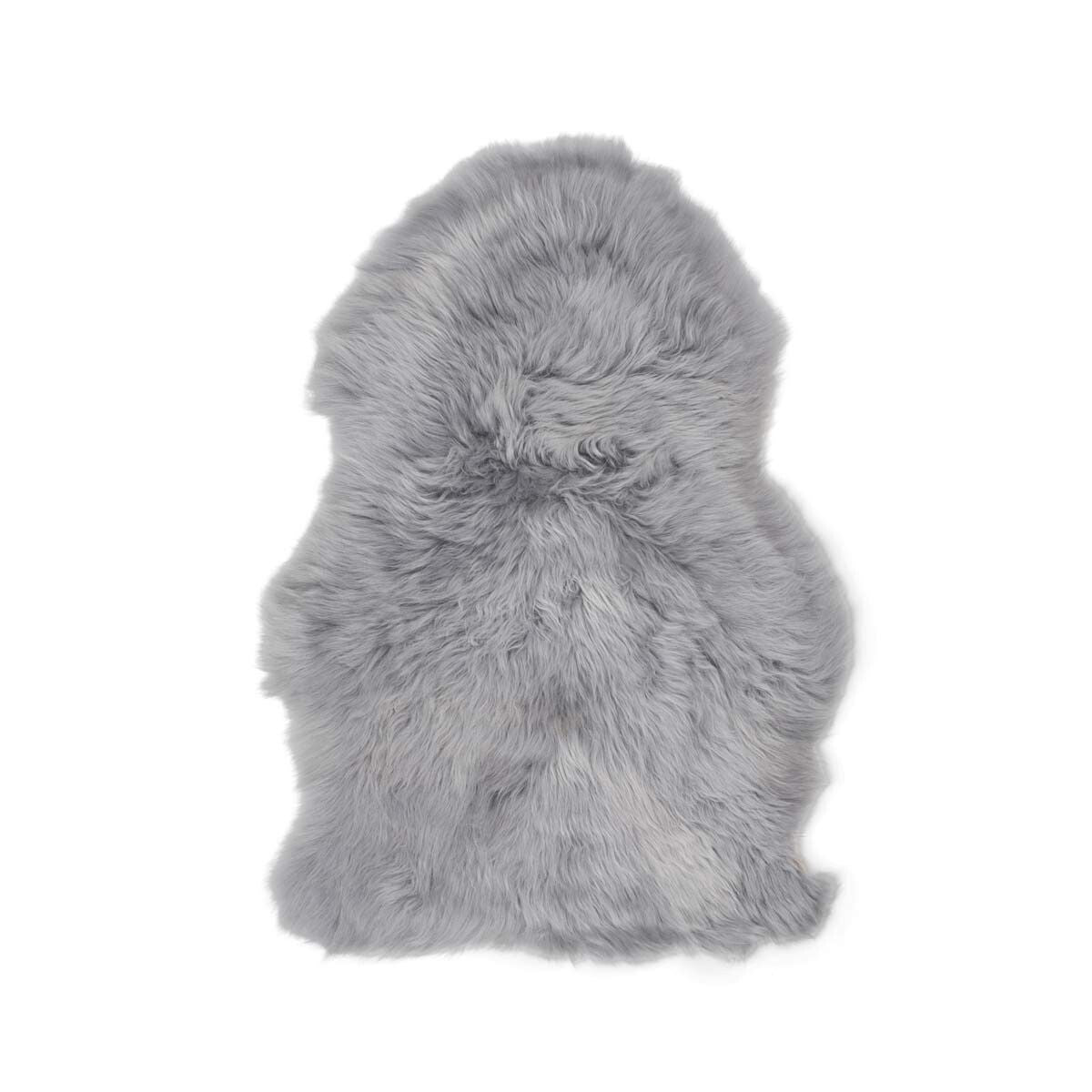 Merino Lammfell | Langhaar | Neuseeland | Mini | 65x45 cm Grau