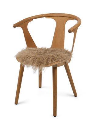 Stuhlkissen | Tibet | D34 cm Sand Taupe