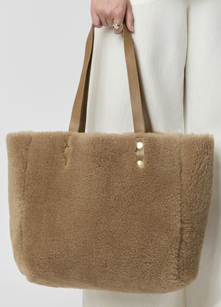 Aya Tasche | Lammwolle Kaffeebohne