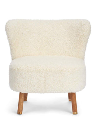 Emil Loungesessel | Premium Lammfell | Kurzhaar Weiß