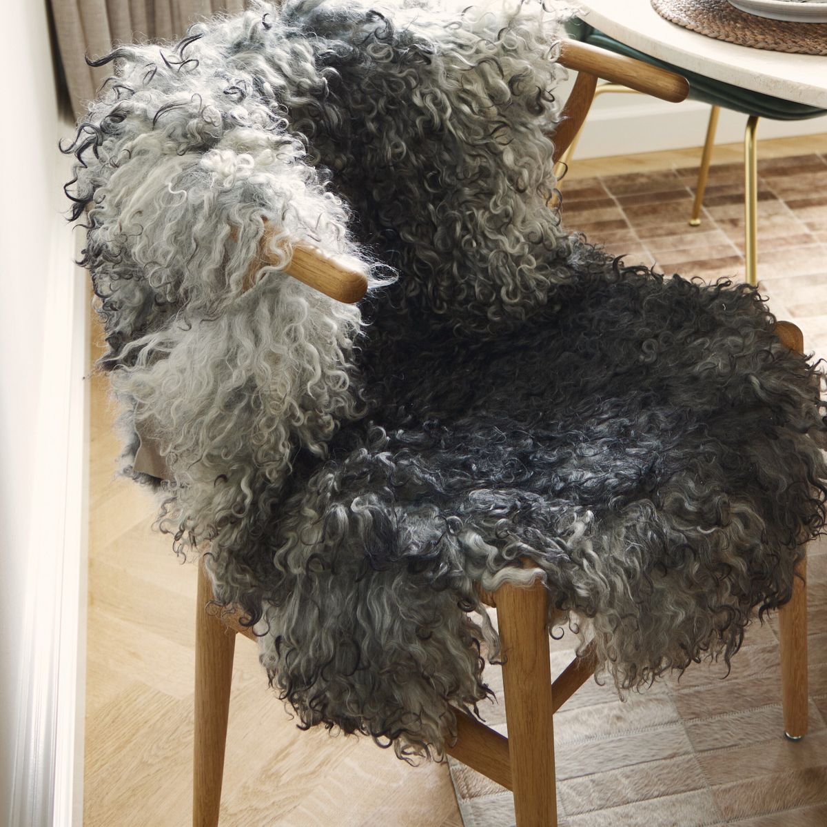 Lammfell | Gotland | 90-100x70 cm Naturgrau