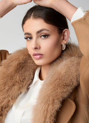 Lucia Mantel | Wolle, Fuchs Beige