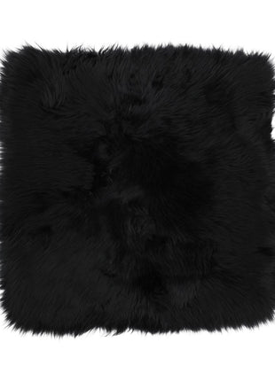 Stuhlauflage | Langhaar | Neuseeland | 40x40 cm Schwarz