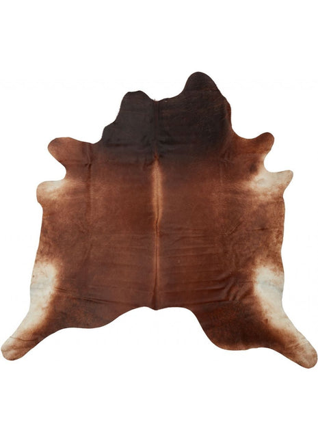 Unika Kuhfell | Dunkelbraun/Rot | 3 qm