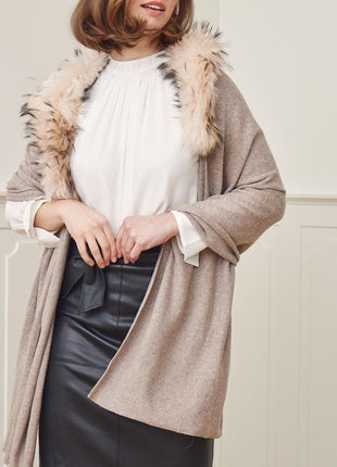 Silvia Schal | Wolle, Waschbär Dunkelgrau/Dunkelgrau