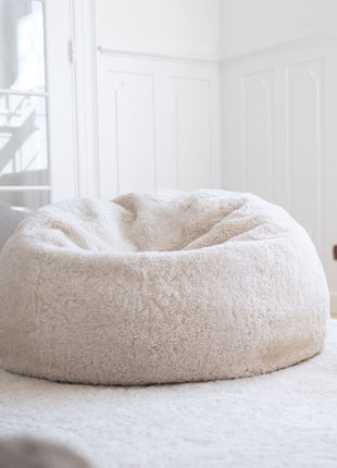 Lammfell Sitzsack | Kurzhaar | Neuseeland | 73x74 cm | 92x93 cm Anthrazit