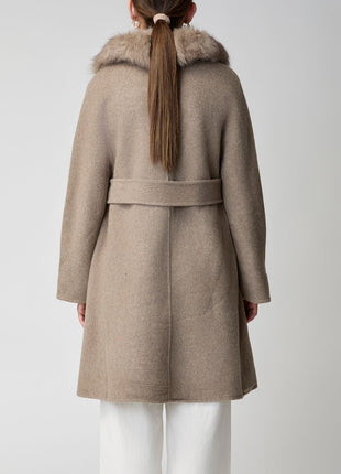 Lucia Mantel | Wolle, Fuchs Beige