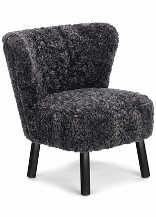 Emily Loungestuhl | Kurzhaar | Design Möbel Anthrazit