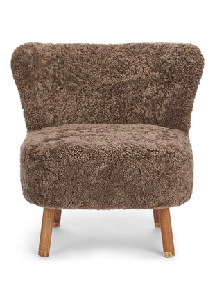 Emil Loungesessel | Premium Lammfell | Kurzhaar Taupe