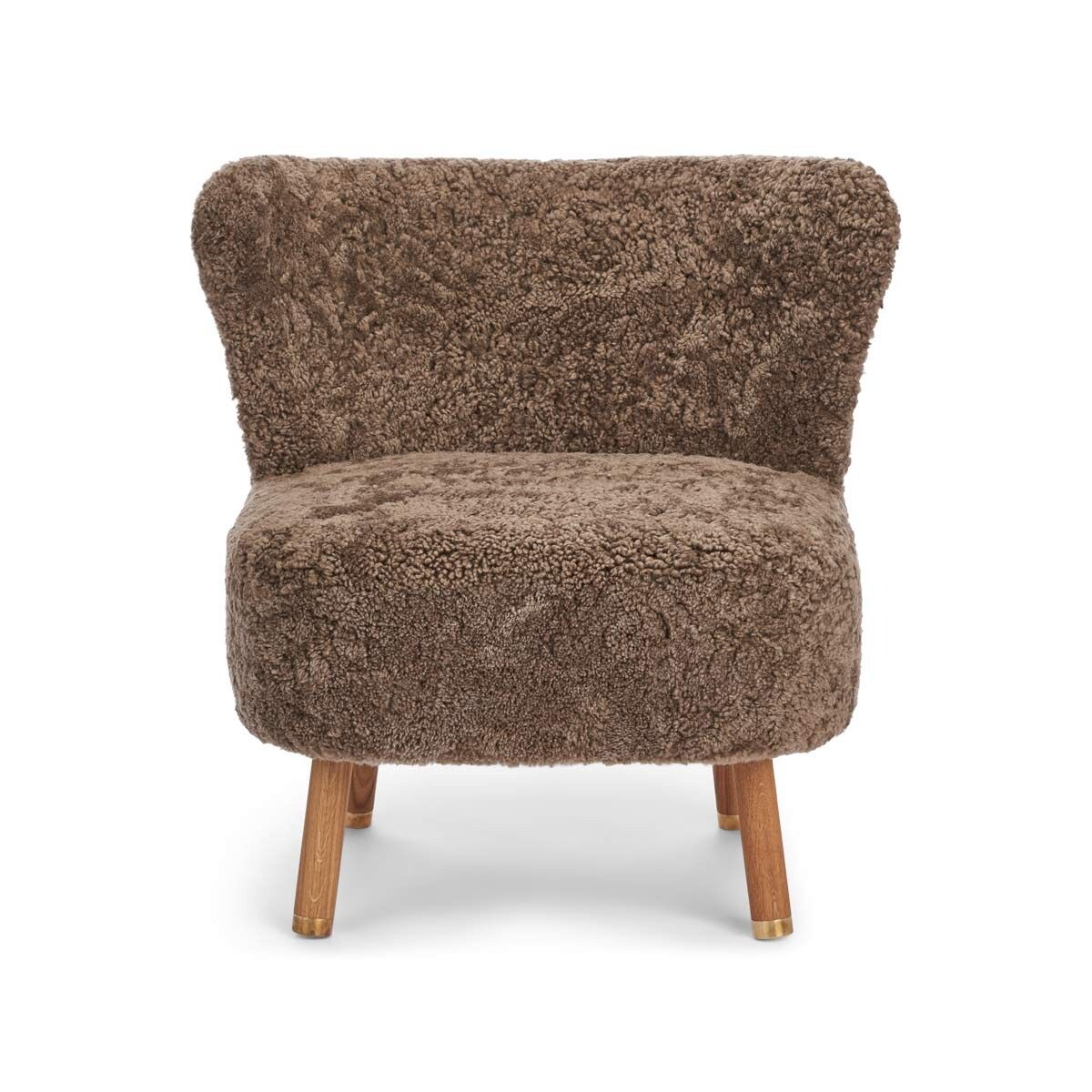 Emil Loungesessel | Premium Lammfell | Kurzhaar Taupe
